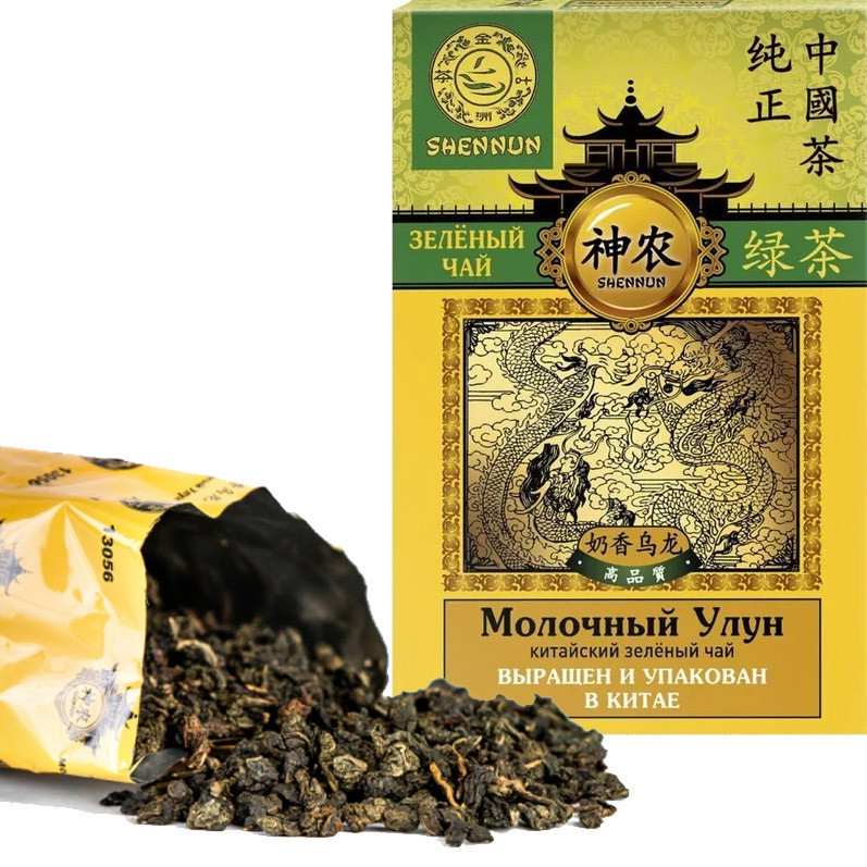 Китайский зеленый чай Молочный Улун, Shennun, 100 гр. 13056