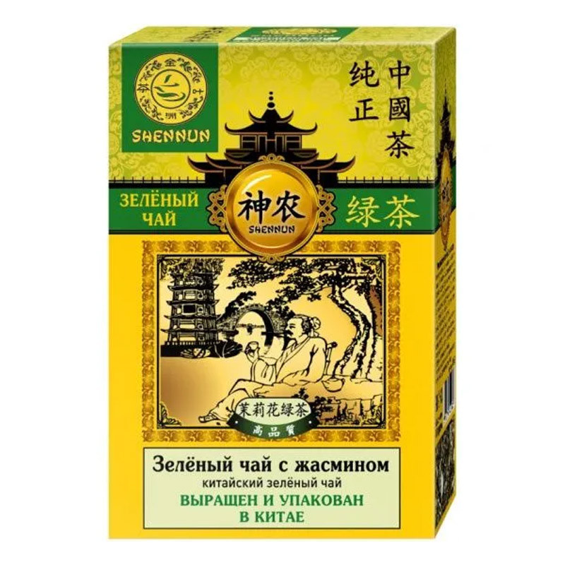 Китайский зеленый чай с жасмином, Shennun, 100 гр. 13058
