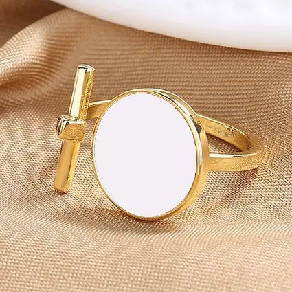 Женское кольцо с перламутром, 17 размер, сталь, золотистый цвет